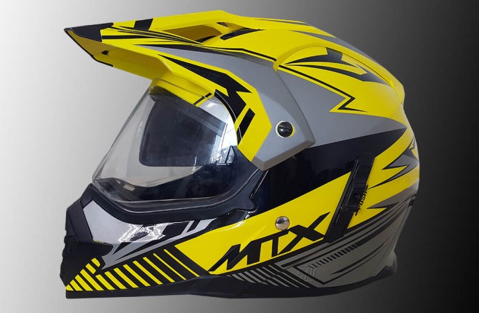 Helm supermoto MTX yamaha kuning